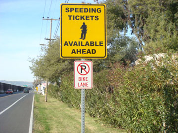 Speeding Tickets Available Ahead
