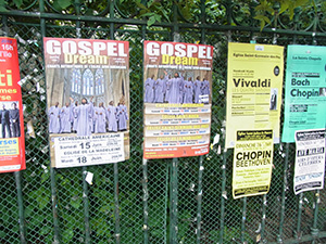 教会コンサートのポスター